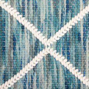 Dywan prostokątny wełniany 160 x 230 cm geometryczny wzór niebieski Belenli Beliani