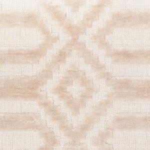 Nowoczesny dywan z wiskozy geometryczny wzór 160 x 230 cm beżowy Adatepe Beliani