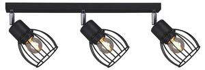 Czarna lampa sufitowa na listwie loft - 3X S156 D4-H11