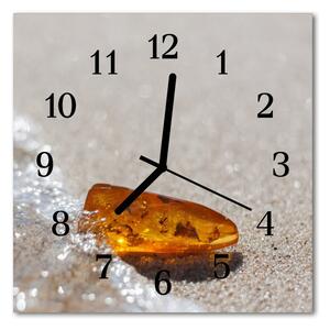 Zegar szklany kwadratowy Bursztyn