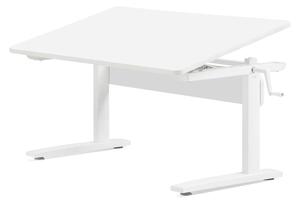 Białe biurko z regulacją wysokości Flexa Elegant