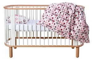 Białe łóżeczko dziecięce z drewna bukowego Flexa Baby, 70x140 cm