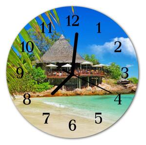 Zegar szklany okrągły Wyspa