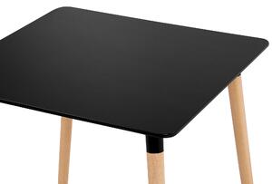 Stół do jadalni czarny skandynawski kwadratowy drewniane nogi 80 x 80 cm Busto Beliani