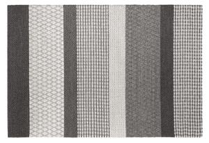 Dywan szary wełniany 160 x 230 w paski prostokątny filcowe podszycie Akkaya Beliani
