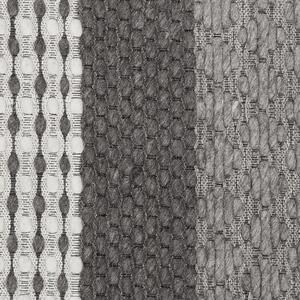 Dywan szary wełniany 140 x 200 w paski prostokątny filcowe podszycie Akkaya Beliani