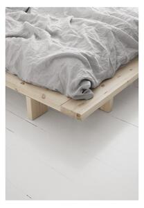 Łóżko dwuosobowe z drewna sosnowego z materacem Karup Design Japan Comfort Mat Black/Black, 140x200 cm