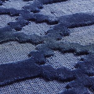 Nowoczesny dywan tkany ręcznie niebieski wiskoza geometryczny 160 x 230 cm Cizre Beliani