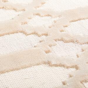 Nowoczesny dywan tkany ręcznie beżowy wiskoza geometryczny 160 x 230 cm Cizre Beliani