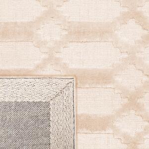 Nowoczesny dywan tkany ręcznie beżowy wiskoza geometryczny 80 x 150 cm Cizre Beliani