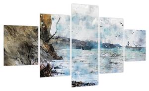 Obraz - Rafa, akwarela (125x70 cm)