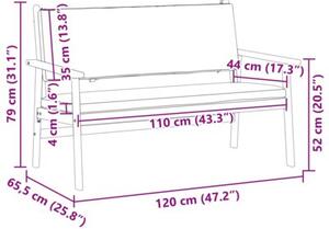Nowoczesny zestaw mebli ogrodowych z litego drewna akacjowego z poduszkami odpornymi na warunki atmosferyczne