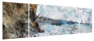 Obraz - Rafa, akwarela (170x50 cm)