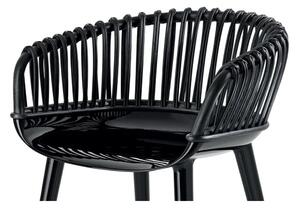 Czarne krzesło z oparciem z drewna jesionu Magis Cyborg