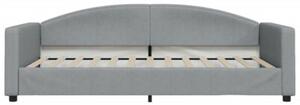 Sofa z funkcją spania, jasnoszara, 100x200 cm, obita tkaniną