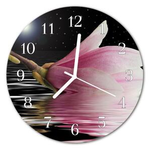 Zegar ścienny okrągły Kwiat magnolii