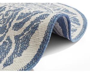 Niebiesko-kremowy dywan odpowiedni na zewnątrz NORTHRUGS Siruma, ø 140 cm
