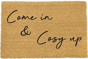 Wycieraczka z naturalnego włókna kokosowego Artsy Doormats Our Home Come In & Cosy Up, 40x60 cm