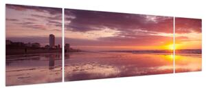 Obraz - Plaża o zachodzie słońca (170x50 cm)