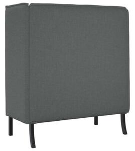 Sofa z wysokim oparciem ciemno szary 109 x 56 x 121 cm tkanina