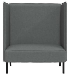 Sofa z wysokim oparciem ciemno szary 109 x 56 x 121 cm tkanina