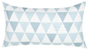 Zestaw 2 poduszek ogrodowych w trójkąty 40 x 70 cm niebiesko-biały Trifos Beliani