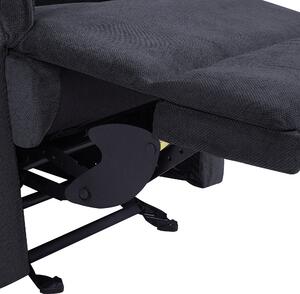 Fotel szary tapicerowany z rozkładanym podnóżkiem regulowany Everton Beliani