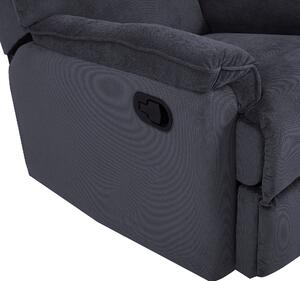 Fotel szary tapicerowany z rozkładanym podnóżkiem regulowany Everton Beliani
