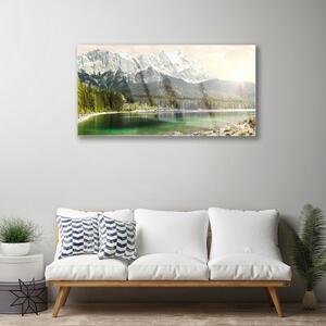 Obraz Szklany Góry Las Jezioro Krajobraz
