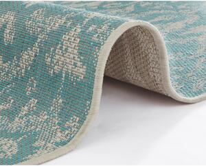 Turkusowo-beżowy dywan odpowiedni na zewnątrz NORTHRUGS Hatta, 70x140 cm