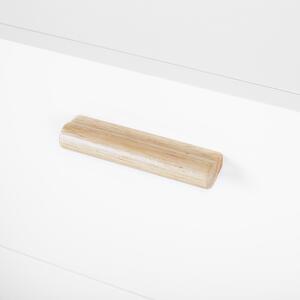 Komoda szafka 6 szuflad 75 x 120 cm jasne drewno biała Newark Beliani