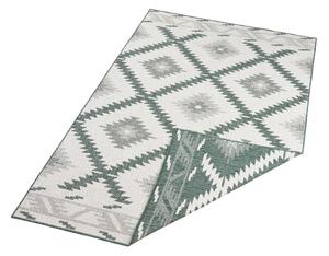 Zielono-kremowy dywan odpowiedni na zewnątrz NORTHRUGS Malibu, 150x80 cm