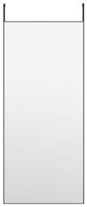 Lustro na drzwi, czarne, 40x100 cm, szkÅo i aluminium