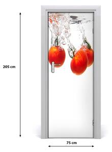 Naklejka na drzwi samoprzylepna Pomidory pod wodą
