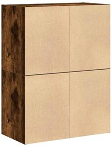 Szafki z 2 szufladami, 2 szt., przydymiony dÄ b, 60x31x40 cm