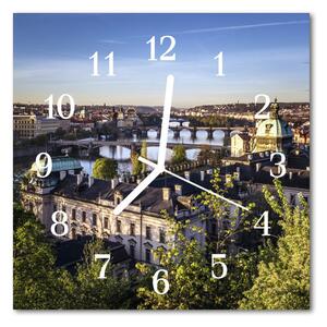 Zegar szklany kwadratowy Praga