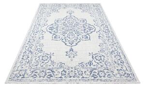 Niebiesko-kremowy dywan odpowiedni na zewnątrz NORTHRUGS Tilos, 80x150 cm