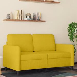 Sofa 2-osobowa, Å¼Ã³Åta, 120 cm, tapicerowana aksamitem