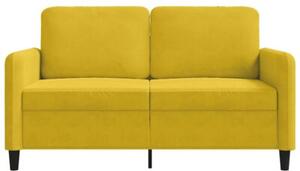 Sofa 2-osobowa, Å¼Ã³Åta, 120 cm, tapicerowana aksamitem