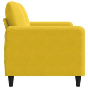 Sofa 2-osobowa, Å¼Ã³Åta, 120 cm, tapicerowana aksamitem