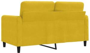 Sofa 2-osobowa, Å¼Ã³Åta, 120 cm, tapicerowana aksamitem