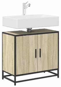 Szafka pod umywalkę łazienkową sonoma oak 65x33x60 cm drewno klejone