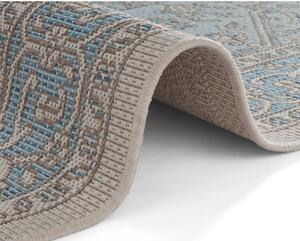 Niebiesko-beżowy dywan odpowiedni na zewnątrz NORTHRUGS Anjara, 140x200 cm