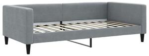 Sofa z funkcją spania, jasnoszara, 100x200 cm, obita tkaniną