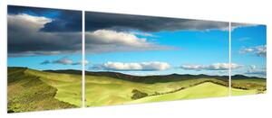 Obraz - Zielony krajobraz ze wzgórzami (170x50 cm)