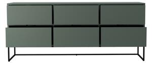 Szarozielona niska komoda 176x76 cm Lipp – Tenzo