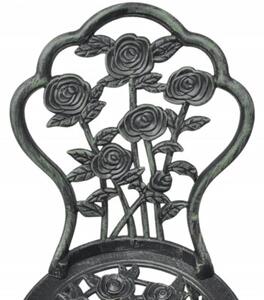 Krzesła bistro, 2 szt., odlewane aluminium, zielone