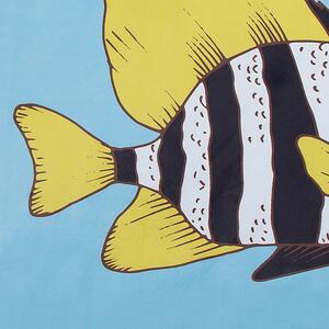 Dywan dziecięcy wielokolorowy prostokątny 140 x 80 cm żółte rybki Fizme Beliani