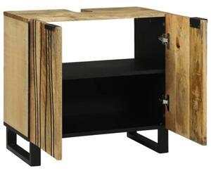 Szafka pod umywalkę z półką z drzwiami brązowy 62 x 33 x 58 cm