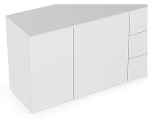 Biała komoda z drzwiczkami i szufladami TemaHome Join, 160x84 cm